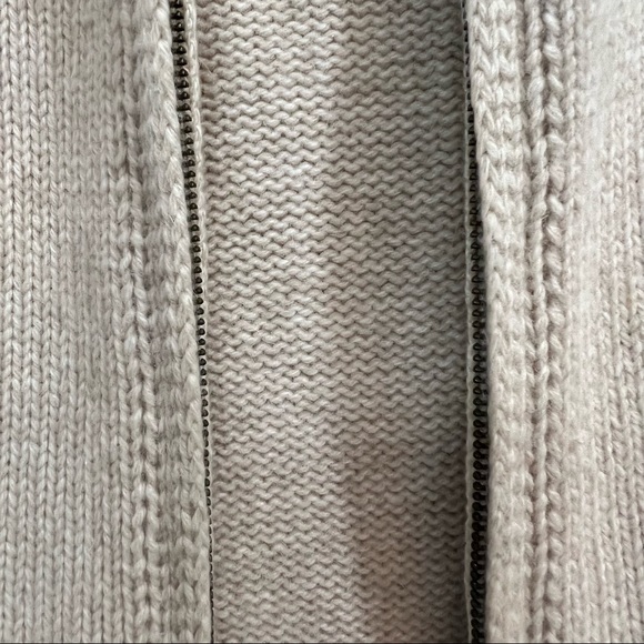 LL Bean Vintage Zip Front Mock Neck Wool Cardigan - Picture 6 of 7